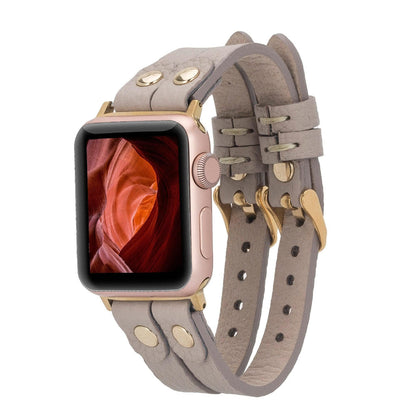 Durham Ely Leather Apple Watch Double Band Mizuri Leather
