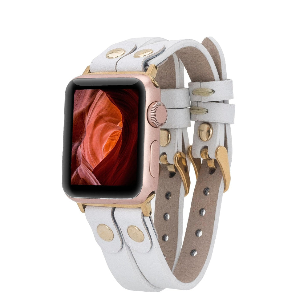 Durham Ely Leather Apple Watch Double Band Mizuri Leather