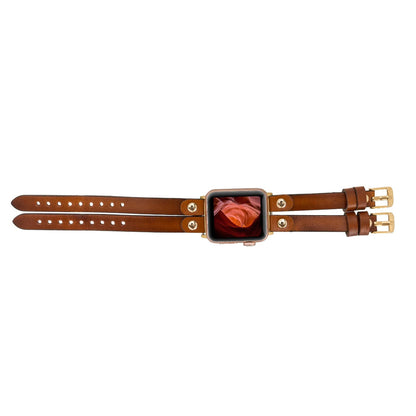 Durham Ely Leather Apple Watch Double Band Mizuri Leather
