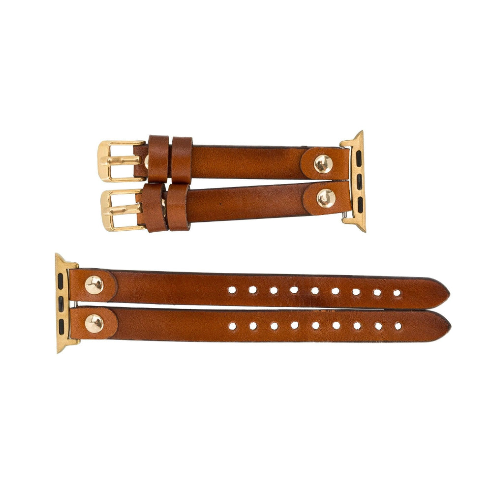 Durham Ely Leather Apple Watch Double Band Mizuri Leather