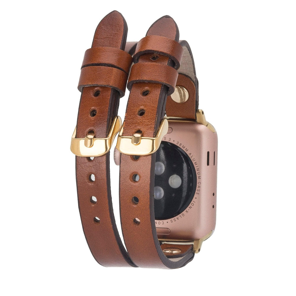 Durham Ely Leather Apple Watch Double Band Mizuri Leather