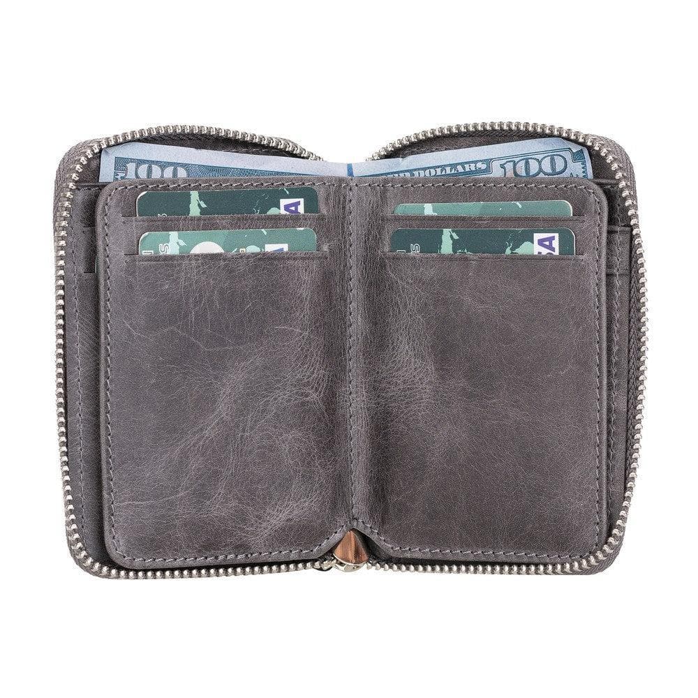 Elvis Leather Zipper Wallet Mizuri Leather