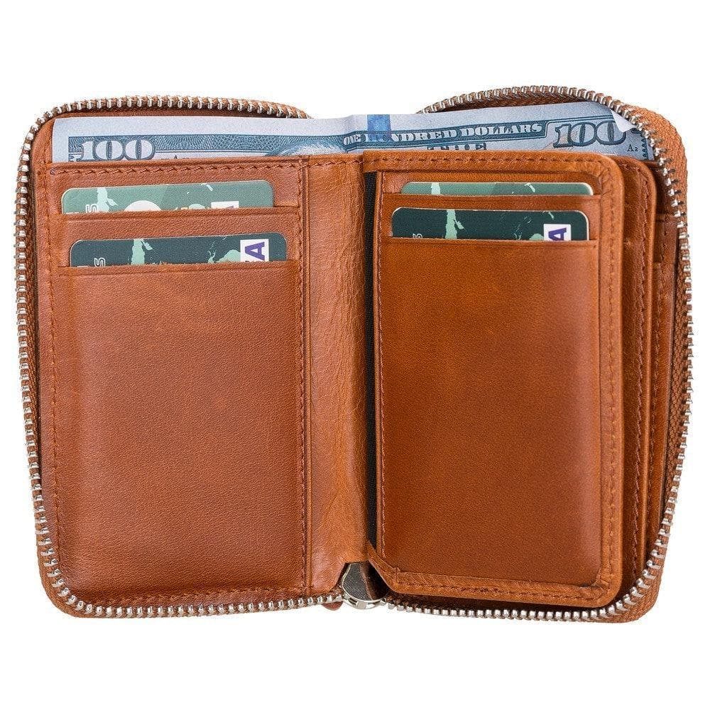 Elvis Leather Zipper Wallet Mizuri Leather