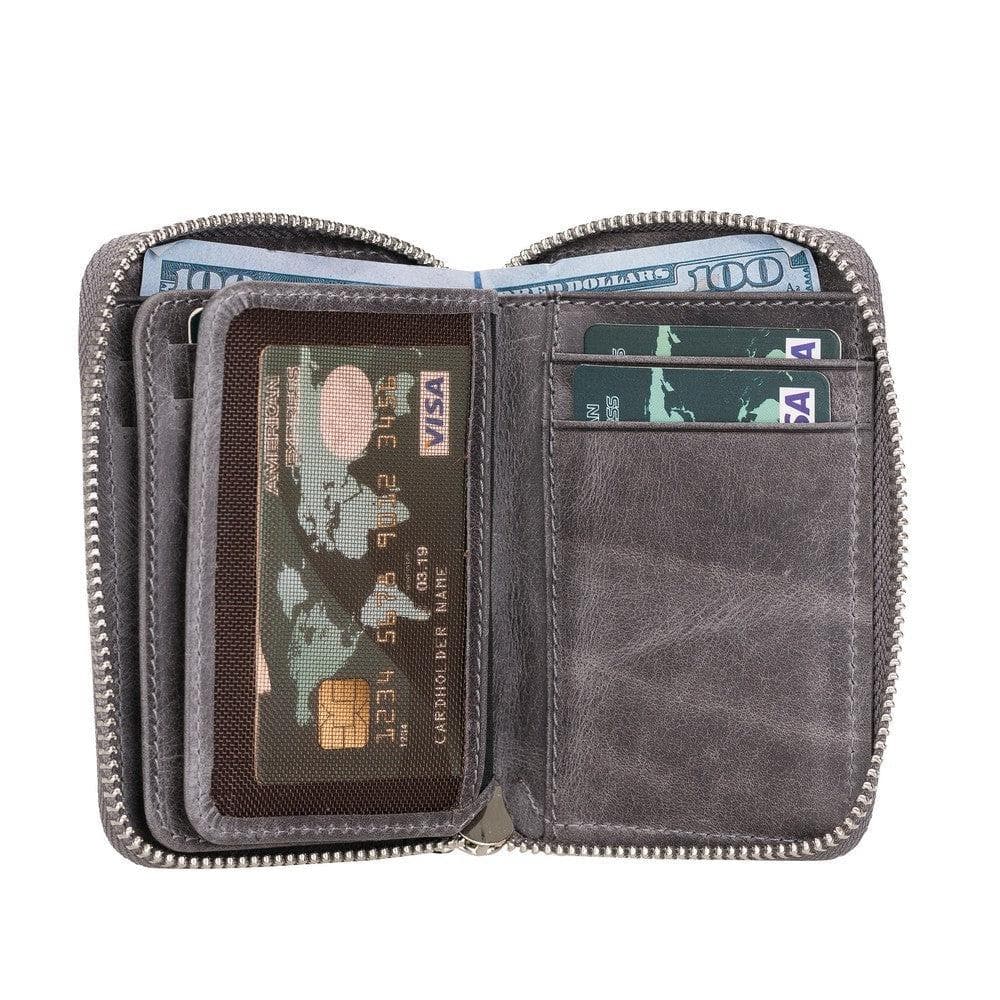 Elvis Leather Zipper Wallet Mizuri Leather