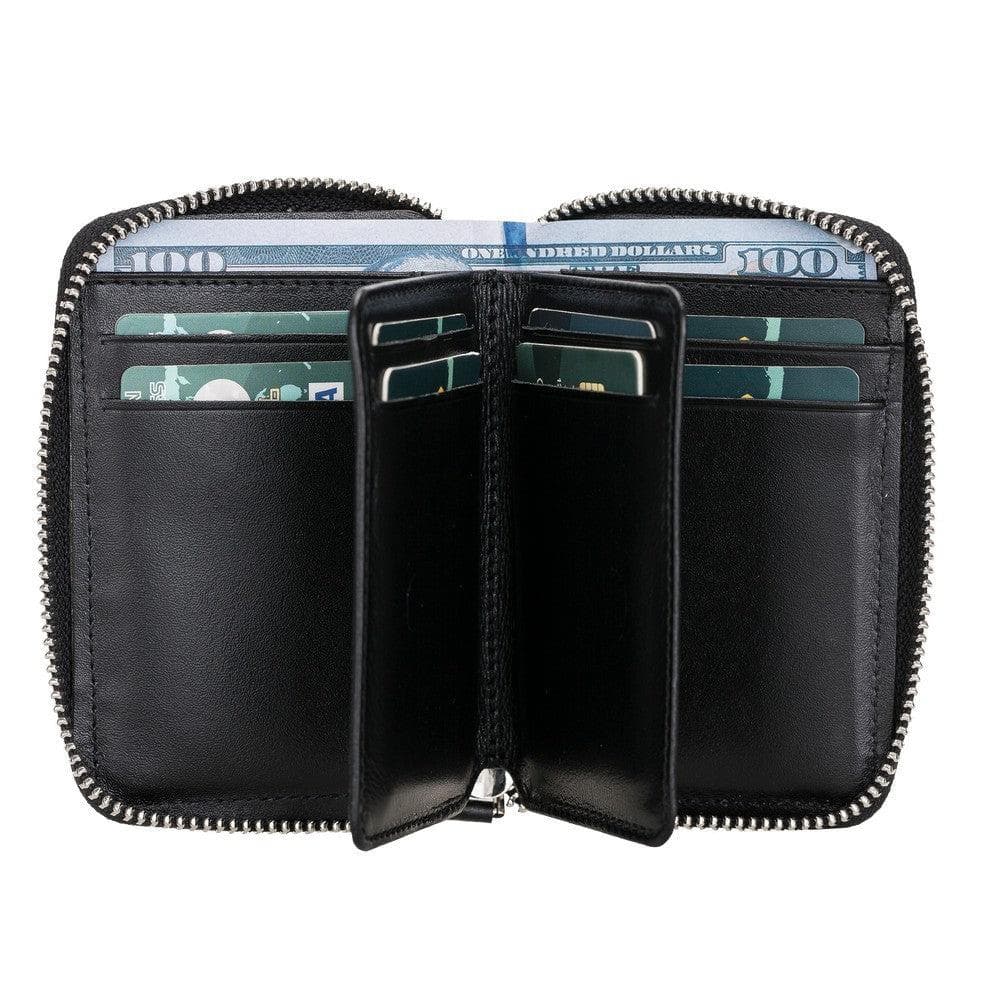 Elvis Leather Zipper Wallet Mizuri Leather