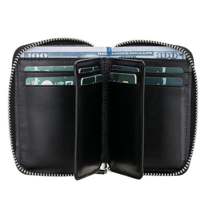Elvis Leather Zipper Wallet Mizuri Leather