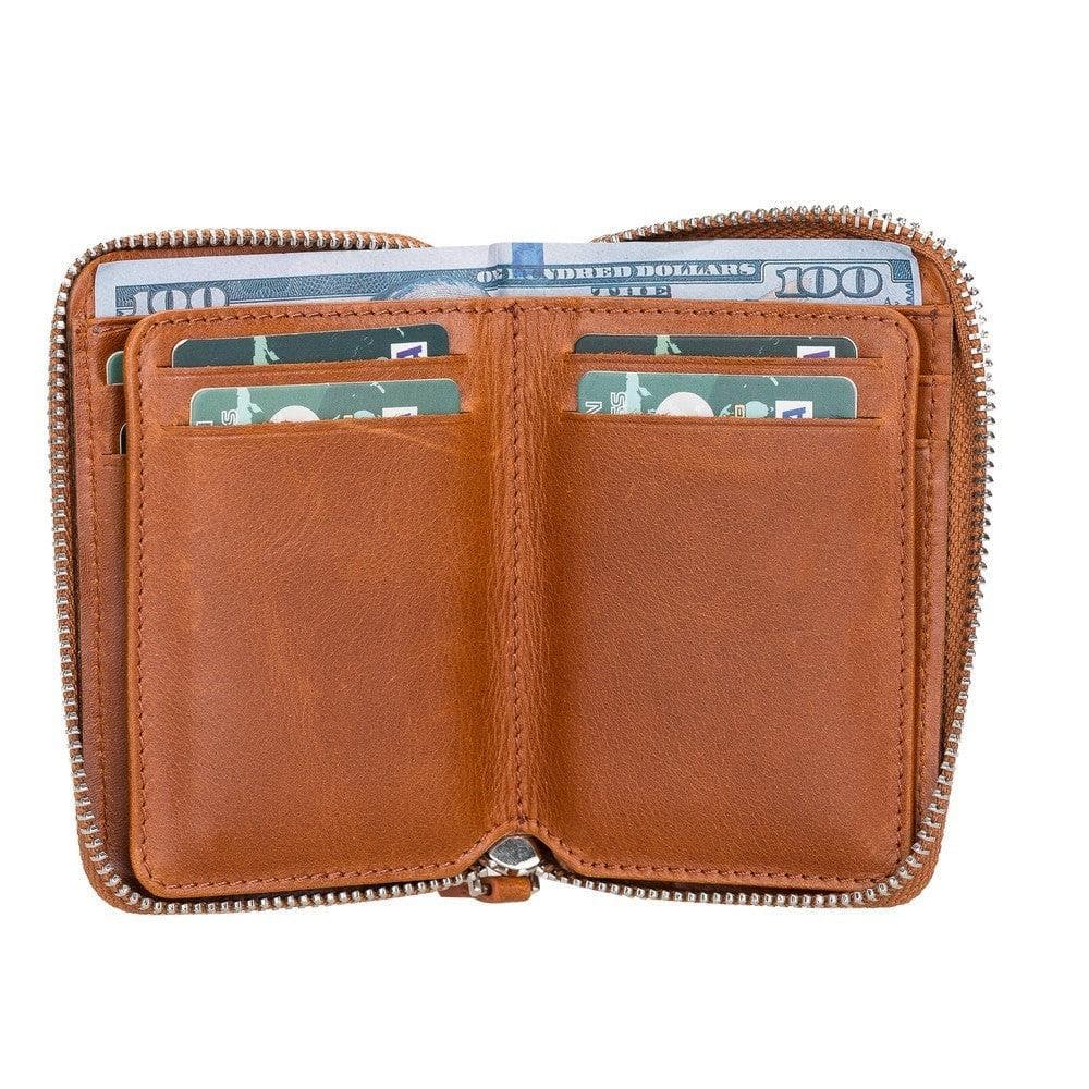 Elvis Leather Zipper Wallet Mizuri Leather