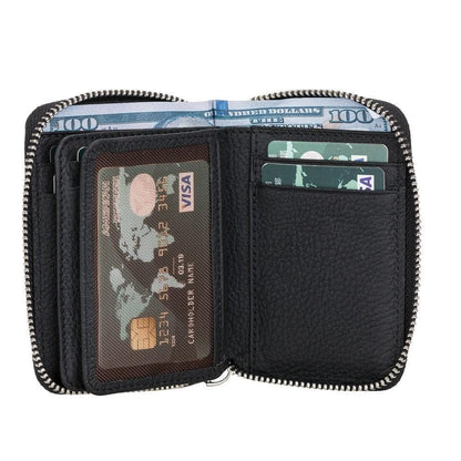 Elvis Leather Zipper Wallet Mizuri Leather