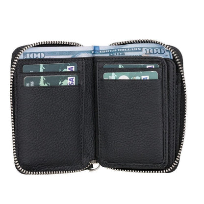 Elvis Leather Zipper Wallet Mizuri Leather