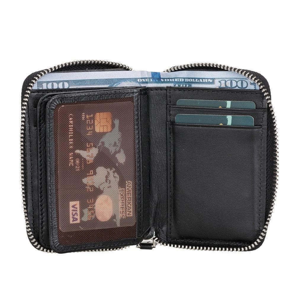 Elvis Leather Zipper Wallet Mizuri Leather
