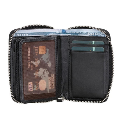 Elvis Leather Zipper Wallet Mizuri Leather