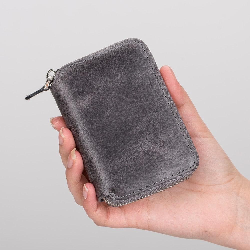 Elvis Leather Zipper Wallet Mizuri Leather