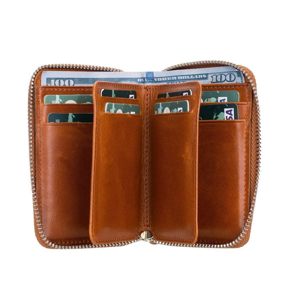 Elvis Leather Zipper Wallet Mizuri Leather