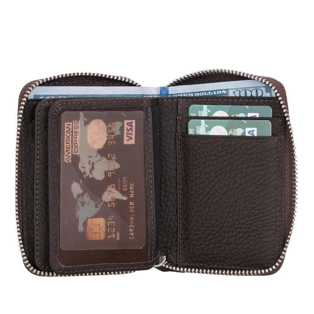 Elvis Leather Zipper Wallet Mizuri Leather