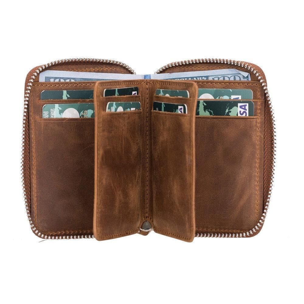 Elvis Leather Zipper Wallet Mizuri Leather