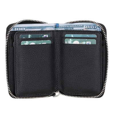 Elvis Leather Zipper Wallet Mizuri Leather