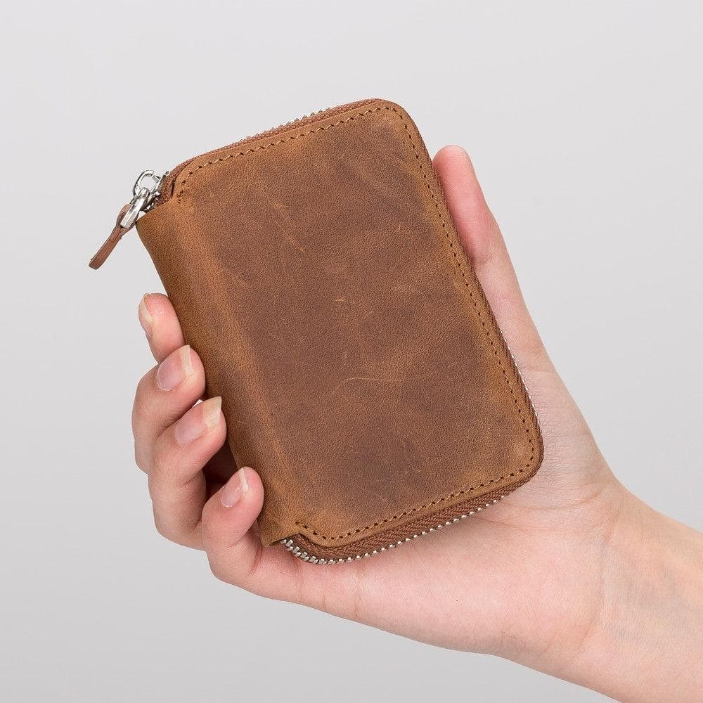 Elvis Leather Zipper Wallet Mizuri Leather