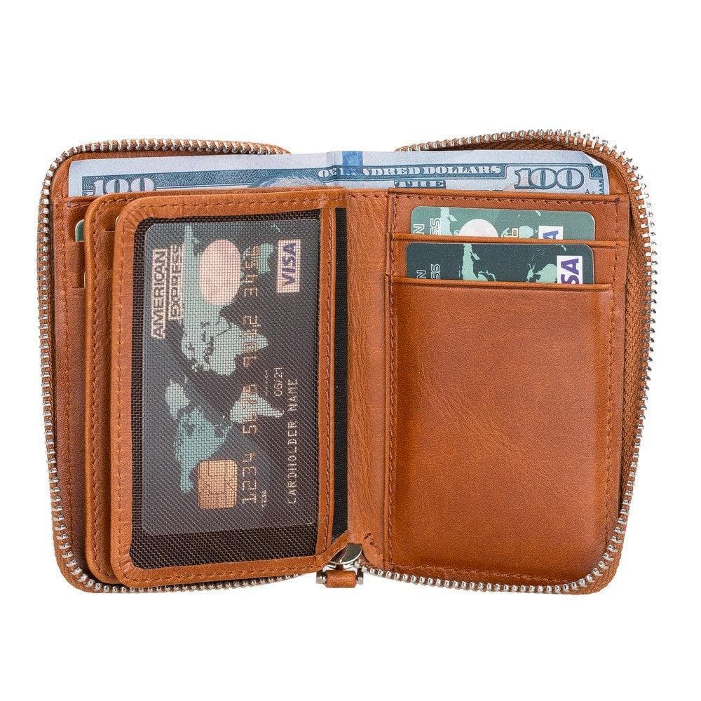 Elvis Leather Zipper Wallet Mizuri Leather