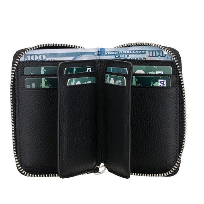 Elvis Leather Zipper Wallet Mizuri Leather