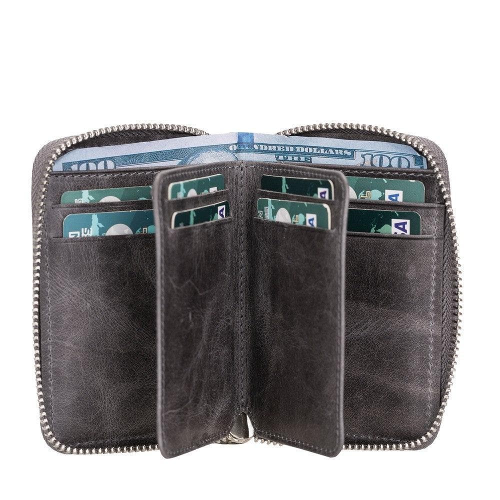 Elvis Leather Zipper Wallet Mizuri Leather