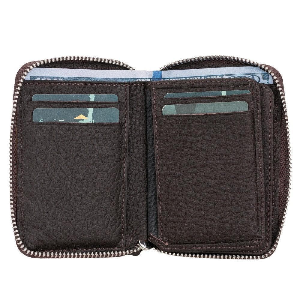 Elvis Leather Zipper Wallet Mizuri Leather