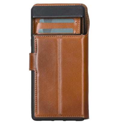Google Pixel 6 Pro Leather Wallet Case Detachable RFID – Magic Mizuri Leather