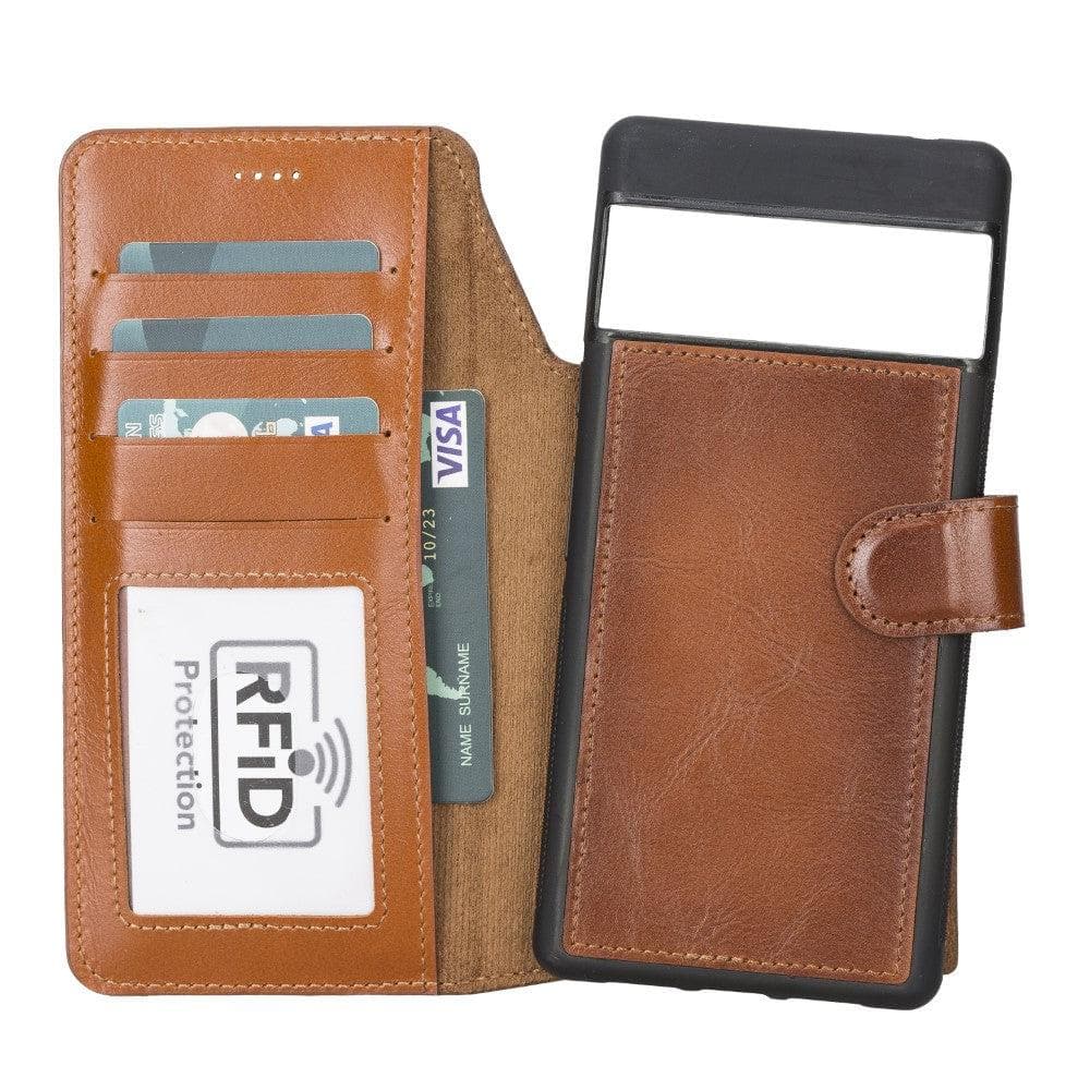 Google Pixel 6 Leather Wallet Case Detachable RFID – Magic Mizuri Leather