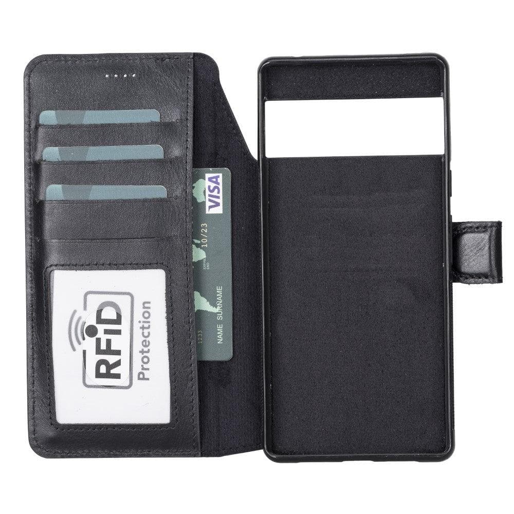 Google Pixel 6 Pro Leather Wallet Case Detachable RFID – Magic Mizuri Leather