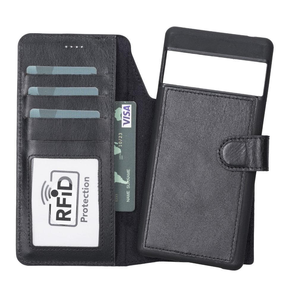 Google Pixel 6 Leather Wallet Case Detachable RFID – Magic Mizuri Leather