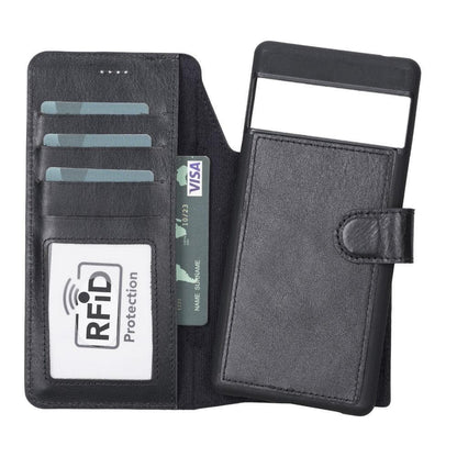 Google Pixel 6 Leather Wallet Case Detachable RFID – Magic Mizuri Leather