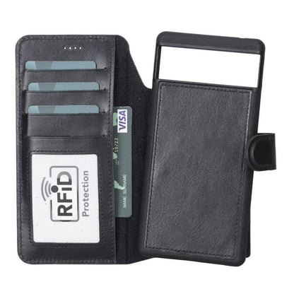 Google Pixel 6 Leather Wallet Case Detachable RFID – Magic Mizuri Leather