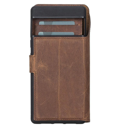 Google Pixel 6 Leather Wallet Case Detachable RFID – Magic Mizuri Leather