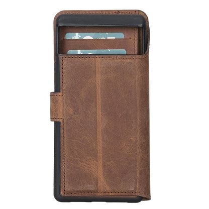 Google Pixel 6 Leather Wallet Case Detachable RFID – Magic Mizuri Leather