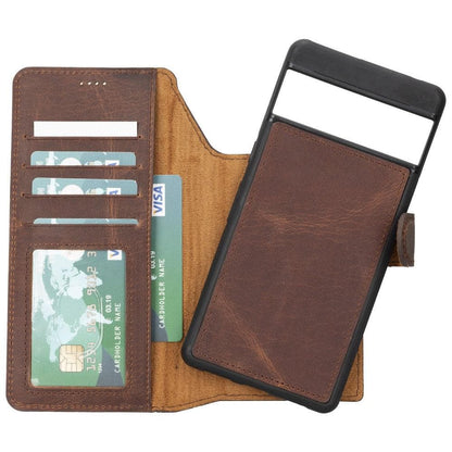 Google Pixel 7 Leather Wallet Case Detachable RFID – Magic Mizuri Leather