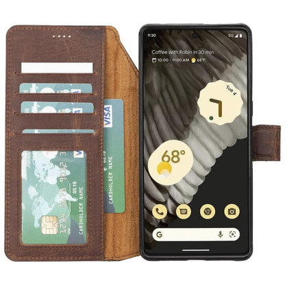 Google Pixel 7 Pro Leather Wallet Case Detachable RFID – Magic Mizuri Leather
