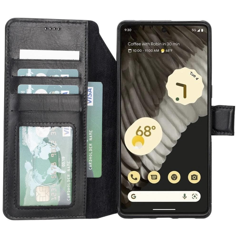 Google Pixel 7 Leather Wallet Case Detachable RFID – Magic Mizuri Leather