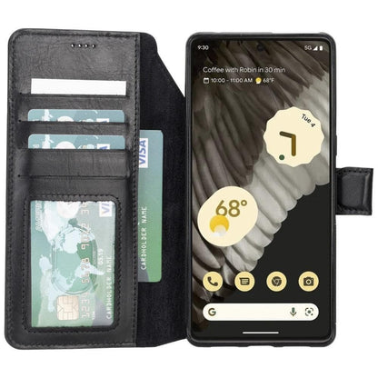 Google Pixel 7 Pro Leather Wallet Case Detachable RFID – Magic Mizuri Leather