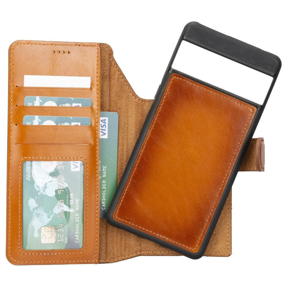 Google Pixel 7 Leather Wallet Case Detachable RFID – Magic Mizuri Leather