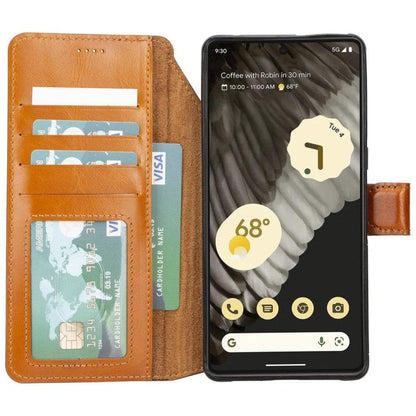 Google Pixel 7 Pro Leather Wallet Case Detachable RFID – Magic Mizuri Leather