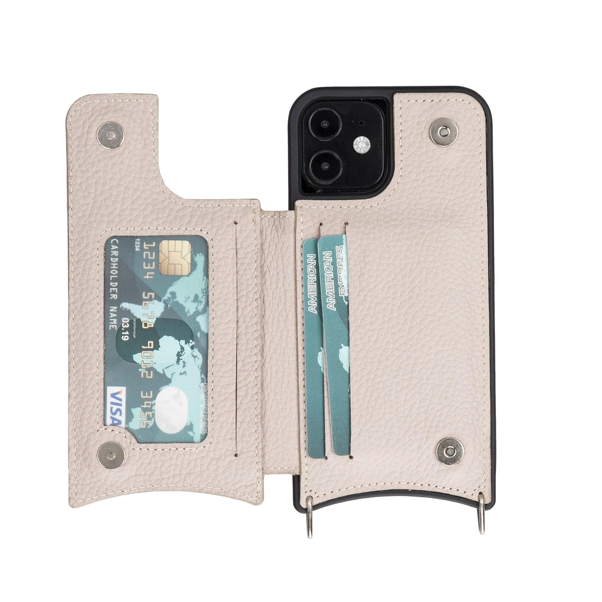 iPhone 12 Pro Max Leather Wallet Case with Shoulder Strap – Saff Mizuri Leather