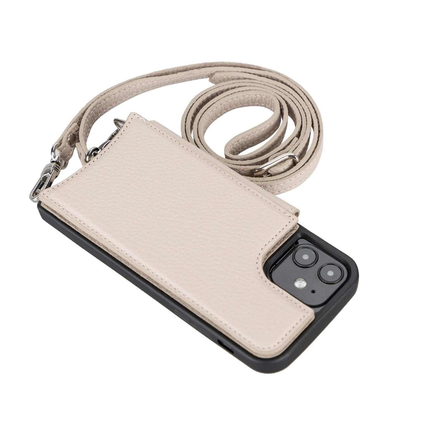 iPhone 12 Pro Max Leather Wallet Case with Shoulder Strap – Saff Mizuri Leather