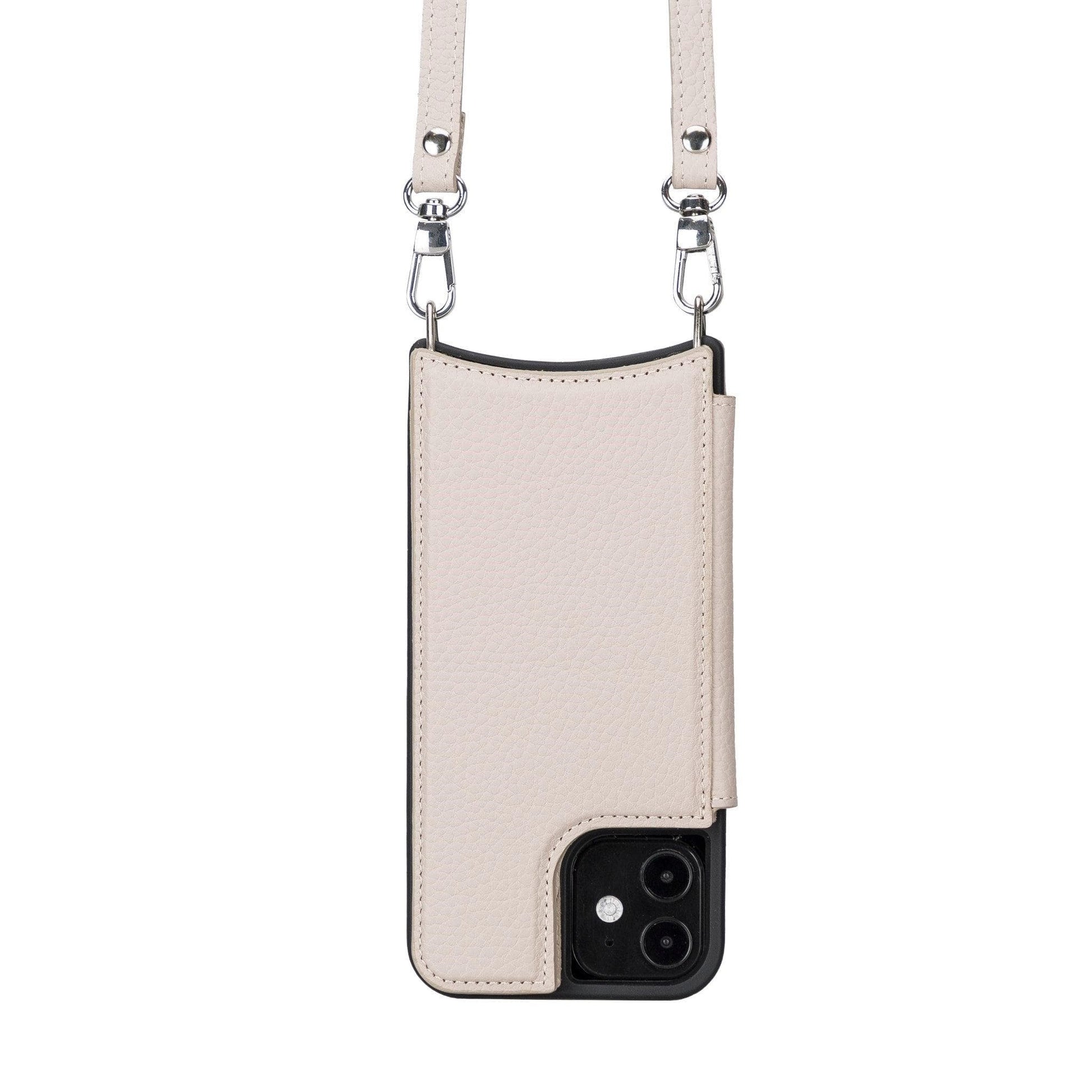iPhone 12 / 12 Pro Leather Wallet Case with Shoulder Strap – Saff Mizuri Leather
