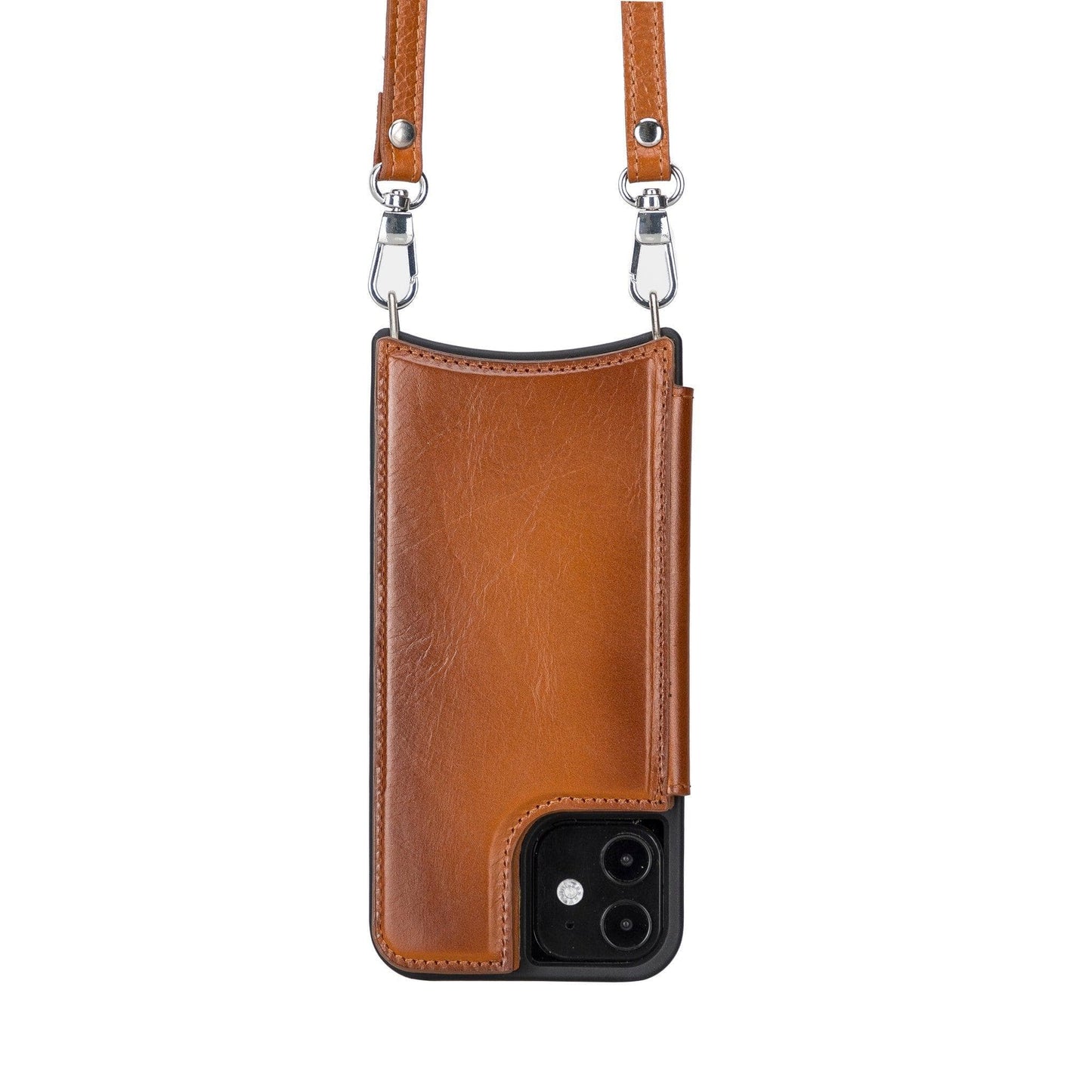 iPhone 12 Pro Max Leather Wallet Case with Shoulder Strap – Saff Mizuri Leather