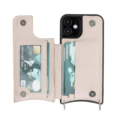 iPhone 12 Pro Max Leather Wallet Case with Shoulder Strap – Saff Mizuri Leather