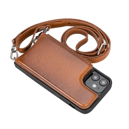 iPhone 12 Pro Max Leather Wallet Case with Shoulder Strap – Saff Mizuri Leather