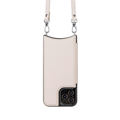 iPhone 12 / 12 Pro Leather Wallet Case with Shoulder Strap – Saff Mizuri Leather