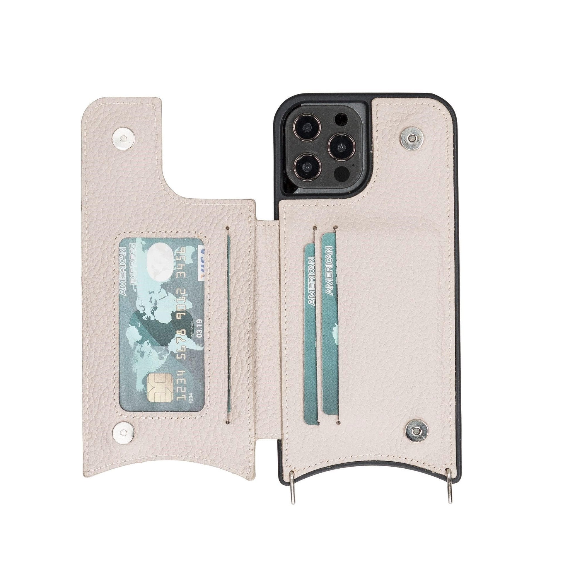 iPhone 12 / 12 Pro Leather Wallet Case with Shoulder Strap – Saff Mizuri Leather