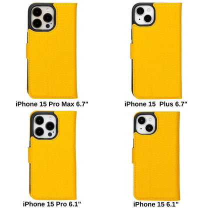 iPhone 15 Pro Leather Wallet Case Detachable RFID MagSafe – Magic Series Mizuri Leather