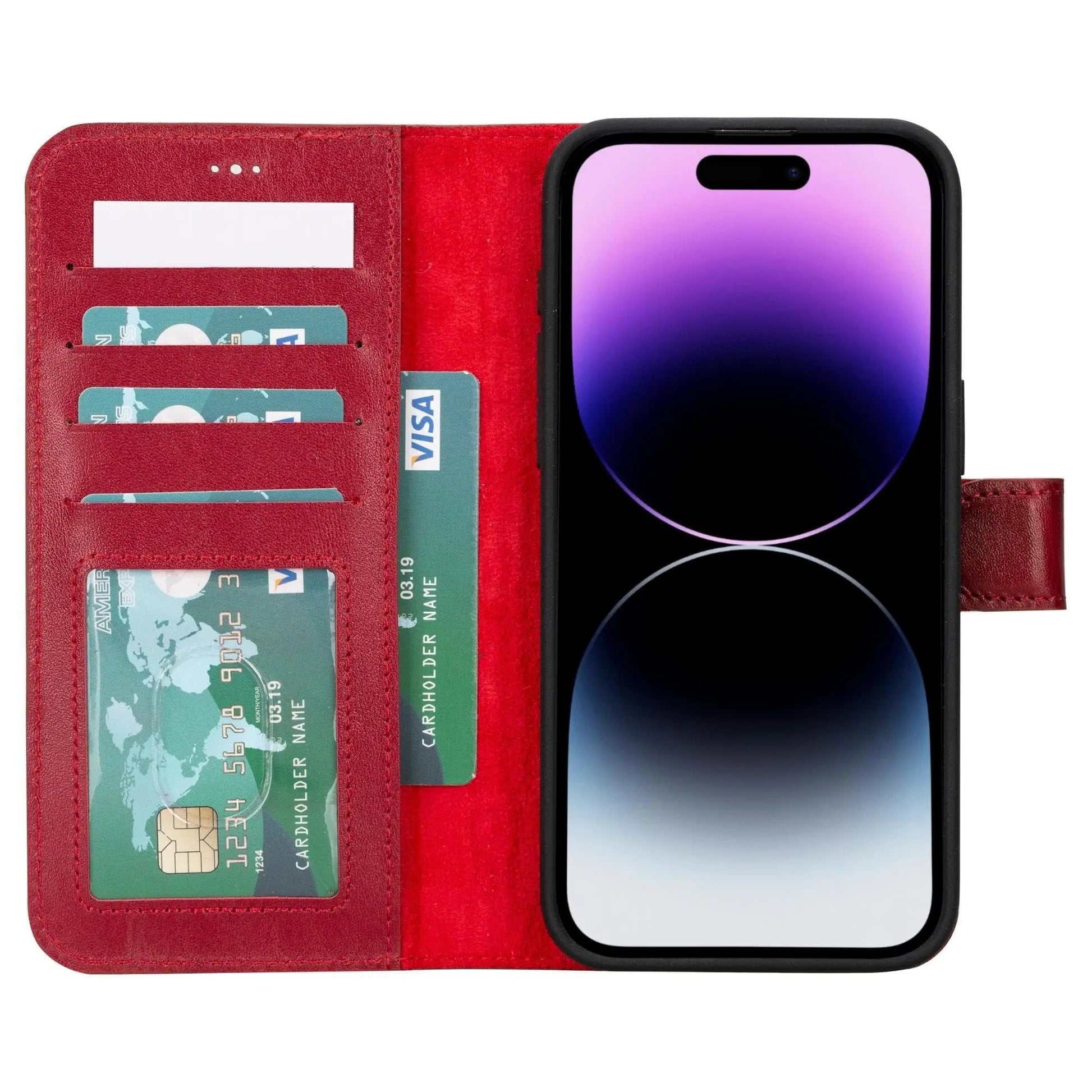 iPhone 15 Plus Leather Wallet Case Detachable RFID MagSafe – Magic Series Mizuri Leather
