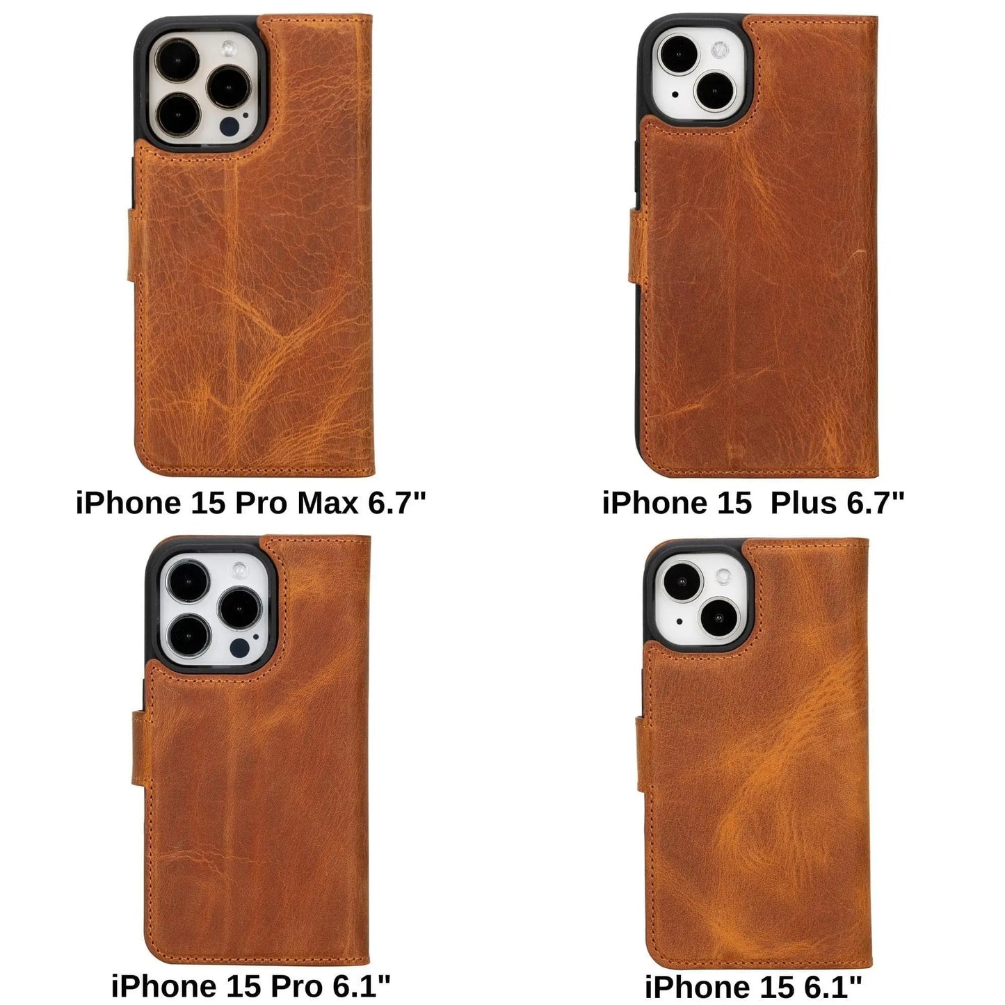 iPhone 15 Pro Leather Wallet Case Detachable RFID MagSafe – Magic Series Mizuri Leather